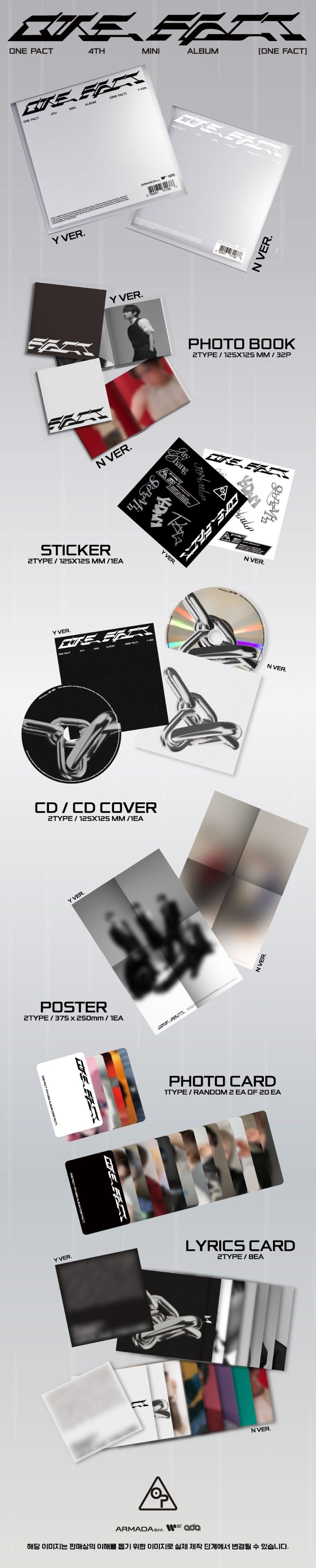 ONE PACT4th Mini Album [ONE FACT] (Y Ver. / N Ver.)