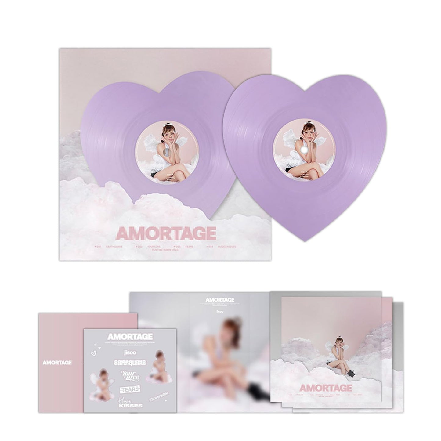 JISOO - Mini Album [AMORTAGE] Vinyl (Heart Ver) AsianStan