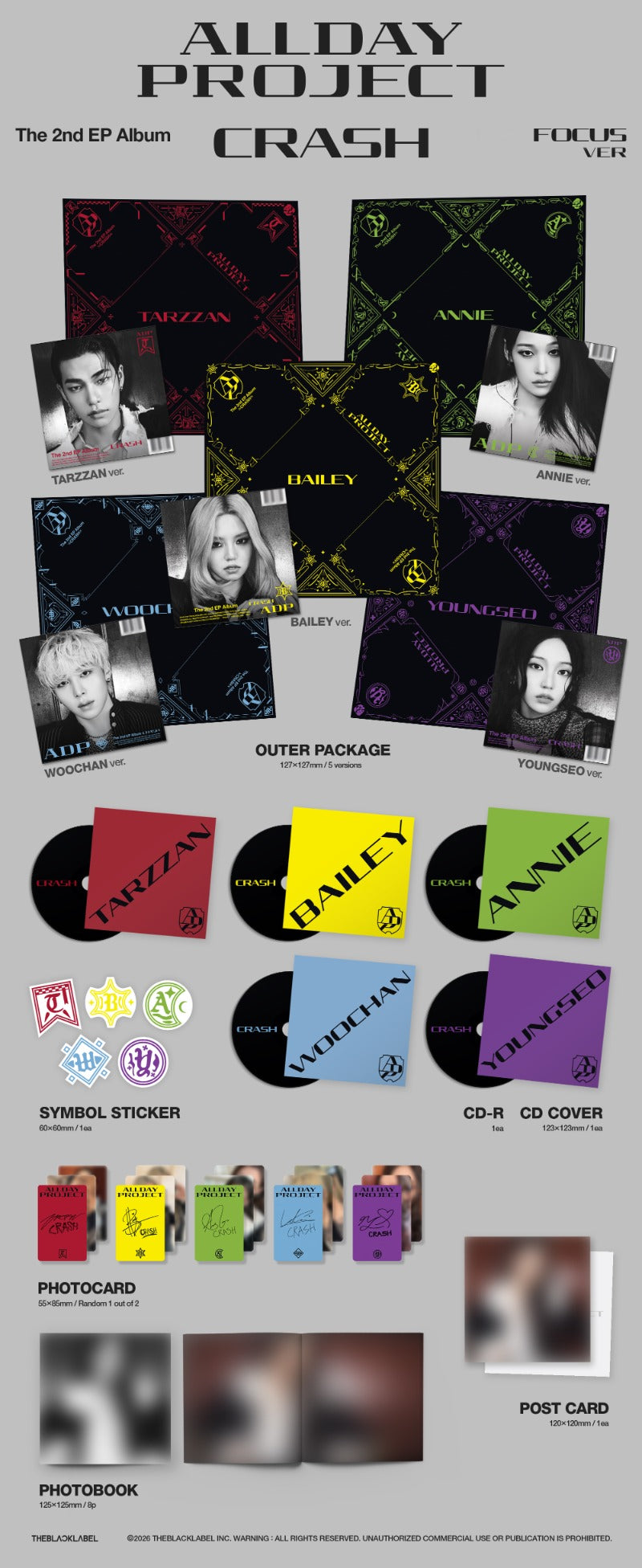 ALLDAY PROJECT - The 2nd EP Album [CRASH] (FOCUS ver.)