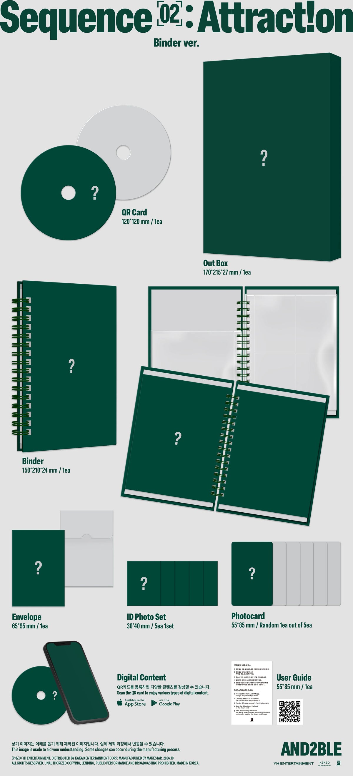 AND2BLE - 2nd Mini Album [Sequence 02: Attraction] Binder Ver.