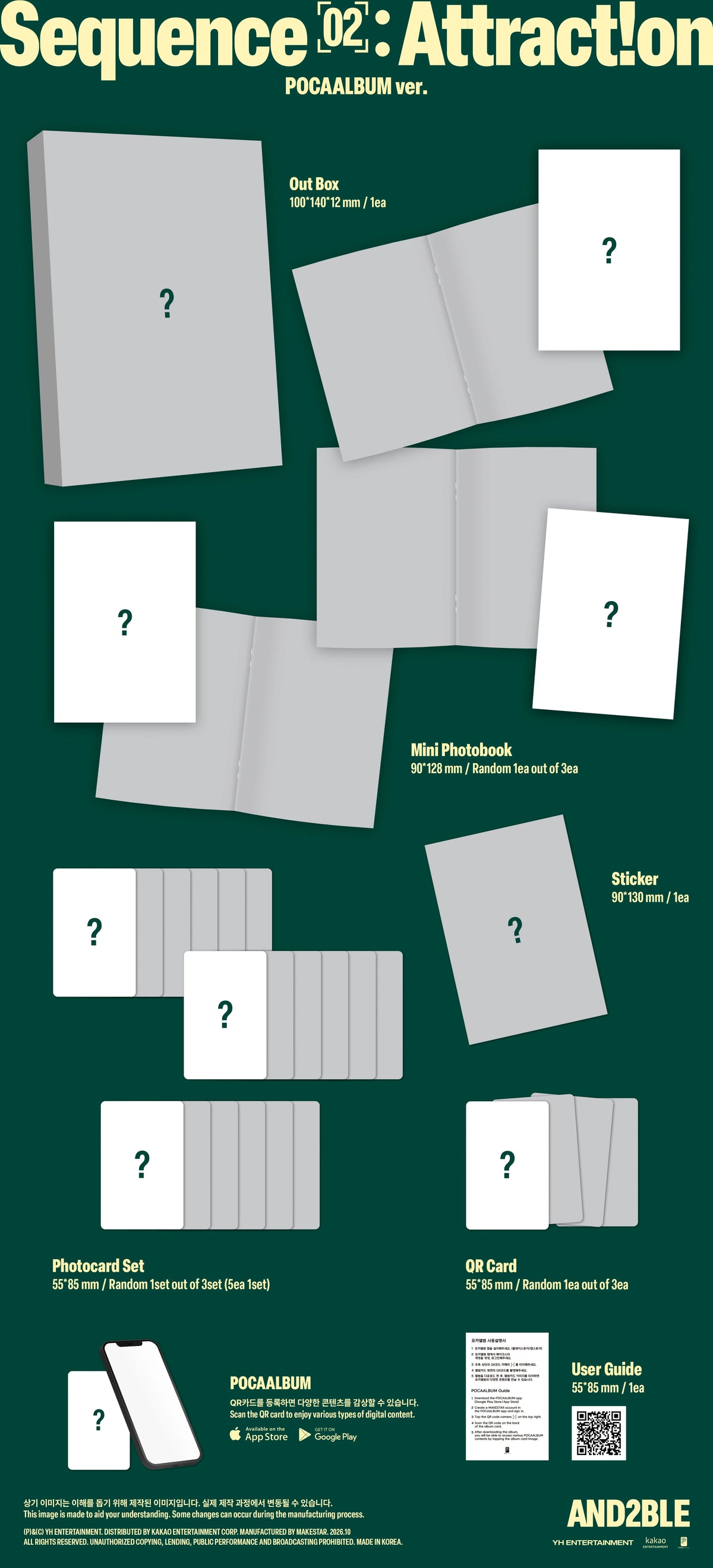 AND2BLE - 2nd Mini Album [Sequence 02: Attraction] POCAALBUM Ver.