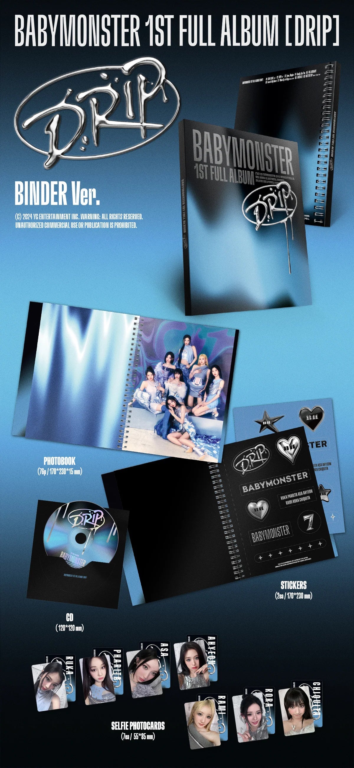 BABYMONSTER - 1st Full Album [DRIP] BINDER Ver AsianStan