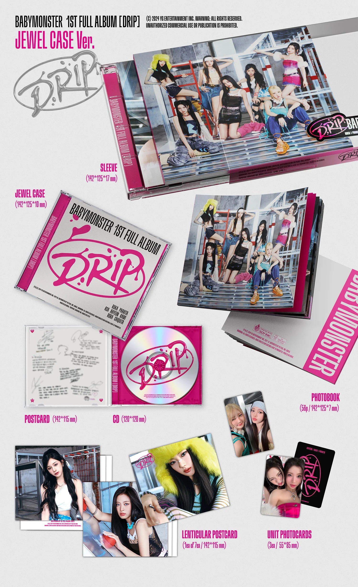 BABYMONSTER - 1st Full Album [DRIP] JEWEL CASE Ver AsianStan