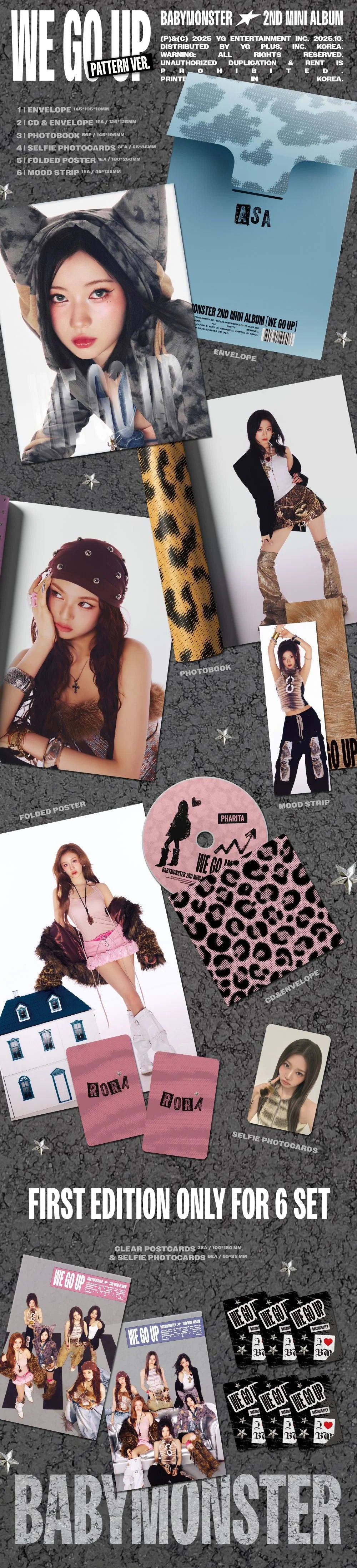 BABYMONSTER - 2nd Mini Album [WE GO UP] PATTERN Ver AsianStan