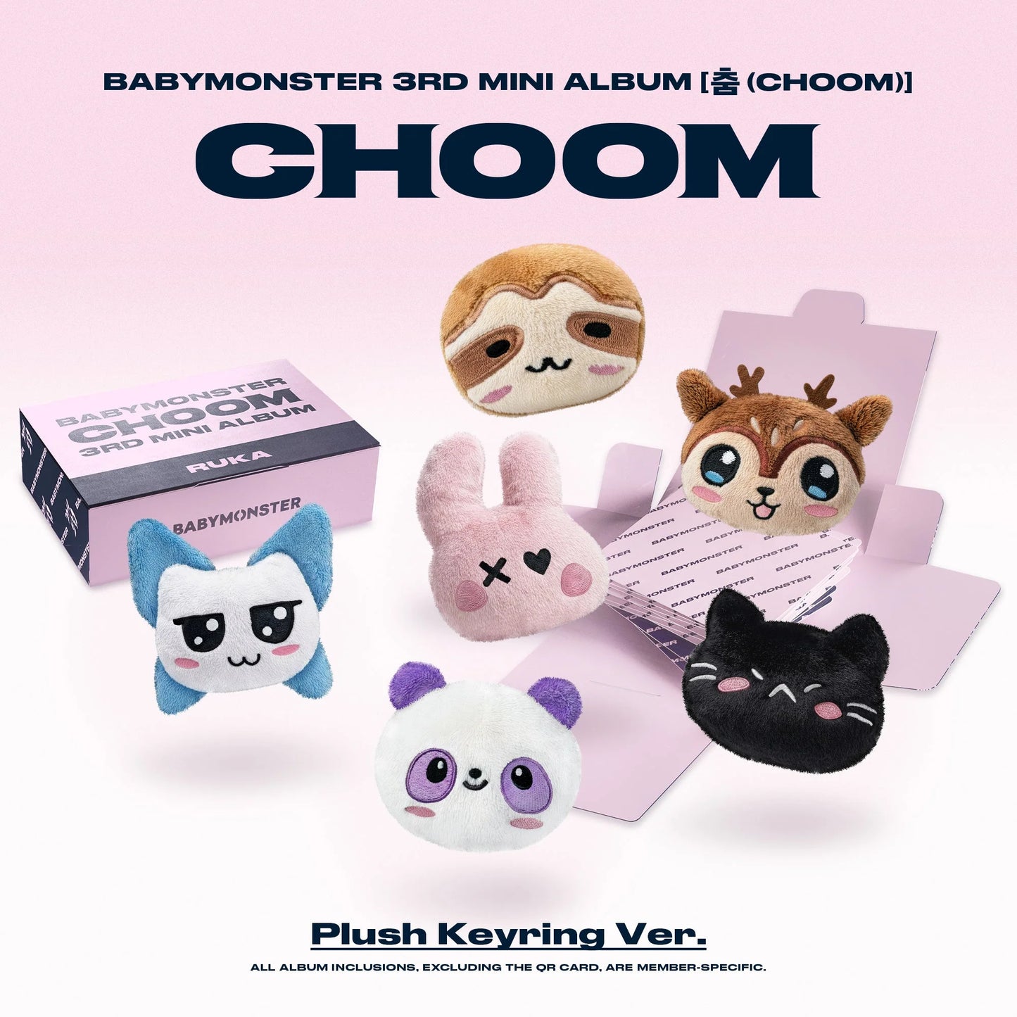 BABYMONSTER - 3rd Mini Album [춤 (CHOOM)] Plush Keyring Ver