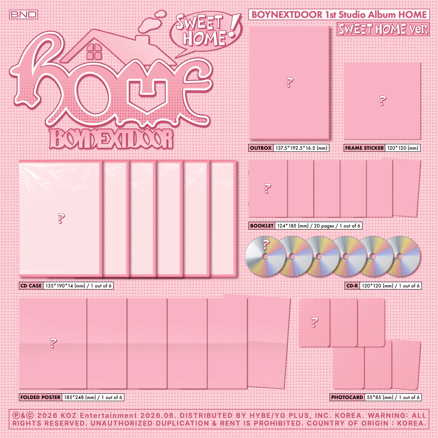 BOYNEXTDOOR - 1st Studio Album [HOME] SWEET HOME Ver.