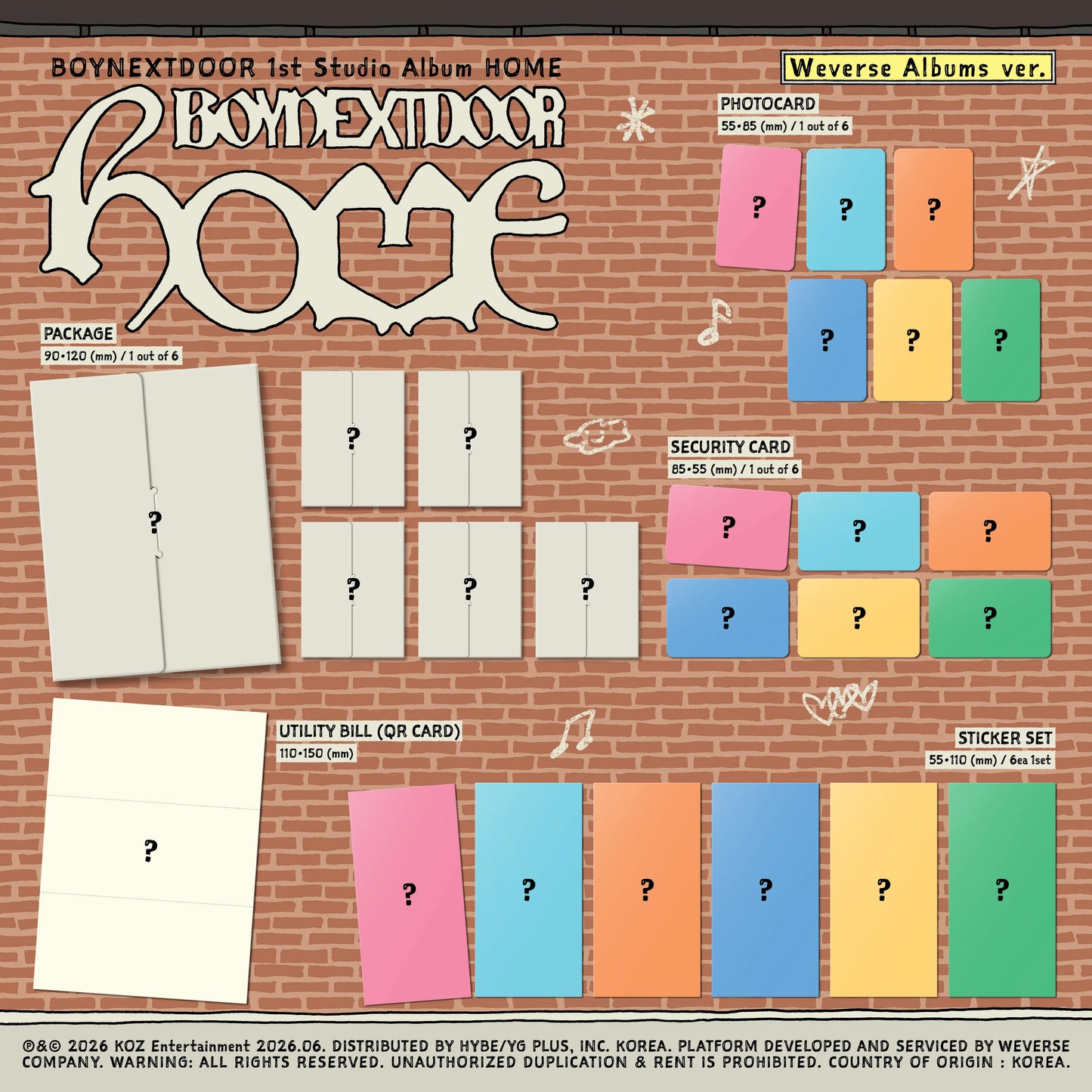 BOYNEXTDOOR - 1st Studio Album [HOME] Weverse Albums Ver.