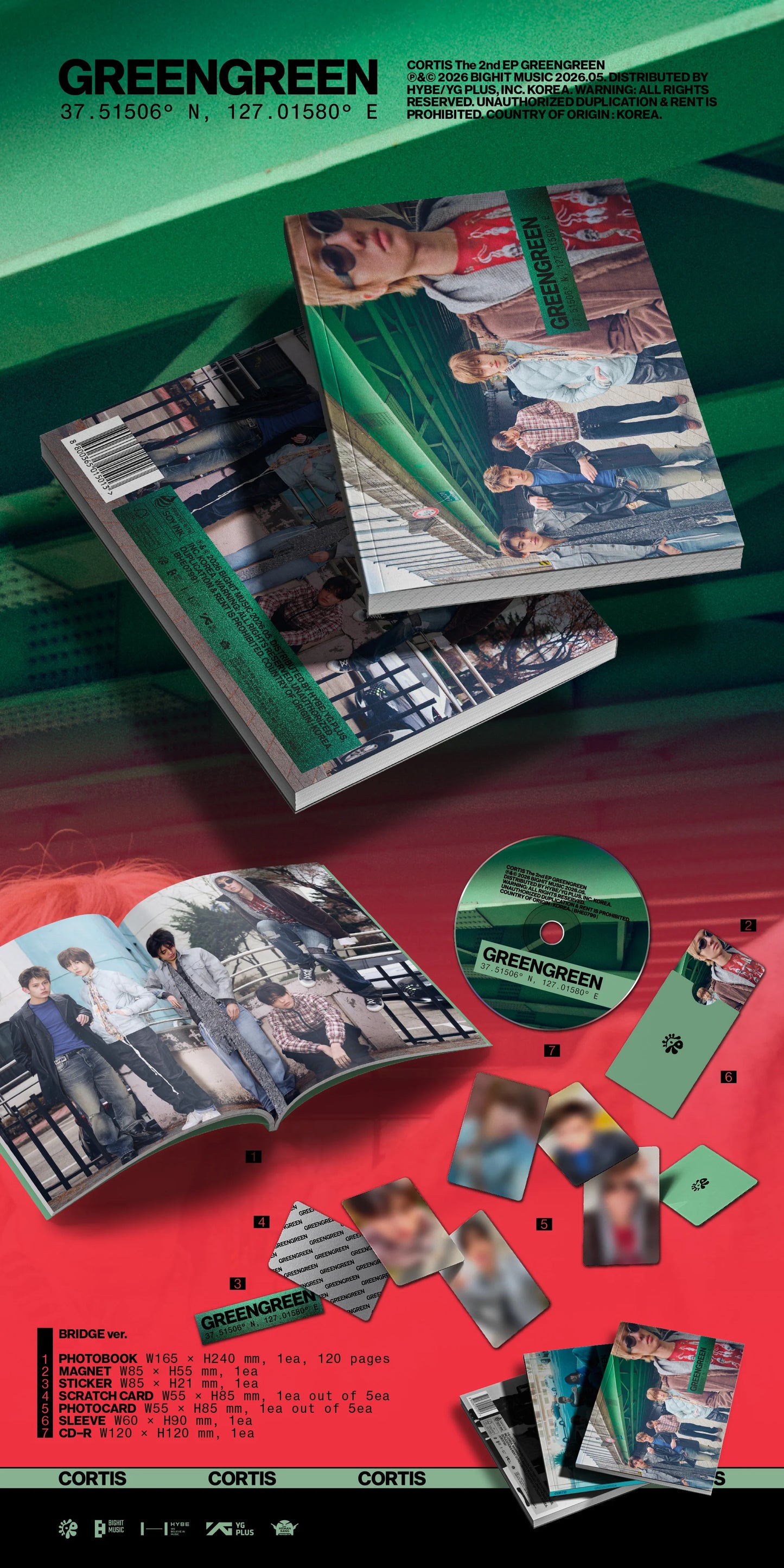 CORTIS - 2nd EP [GREENGREEN] Standard Ver (Random ver)