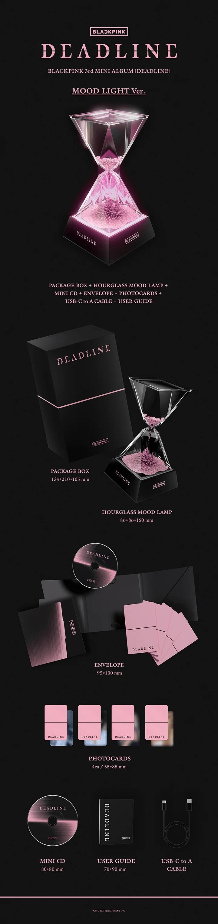 BLACKPINK - DEADLINE 3RD MINI ALBUM MOODLIGHT VER AsianStan