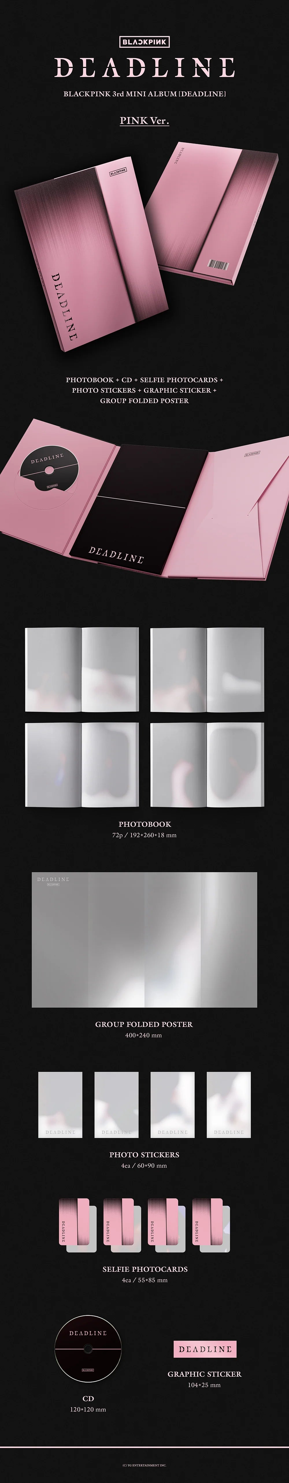 [Précommande] BLACKPINK - DEADLINE 3RD MINI ALBUM YG SELECT GIFT STANDARD Version