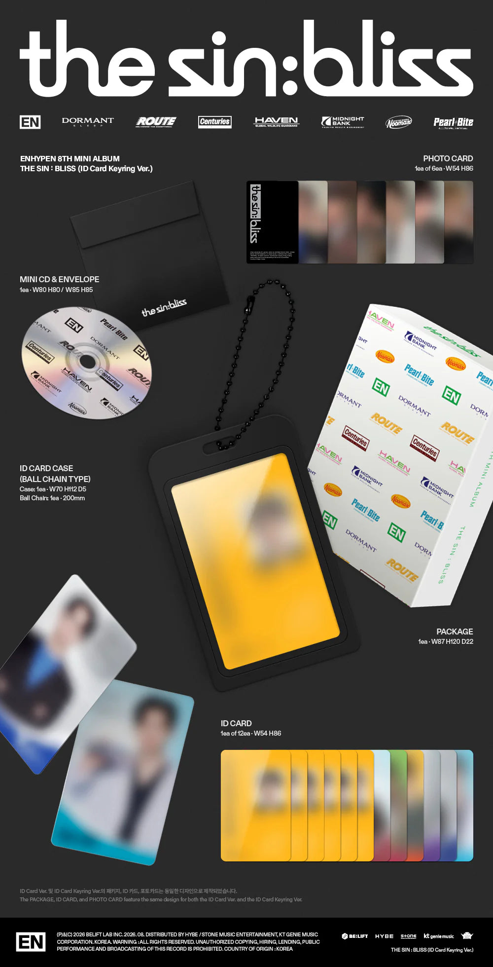 ENHYPEN - [THE SIN : BLISS] ID Card Keyring Ver