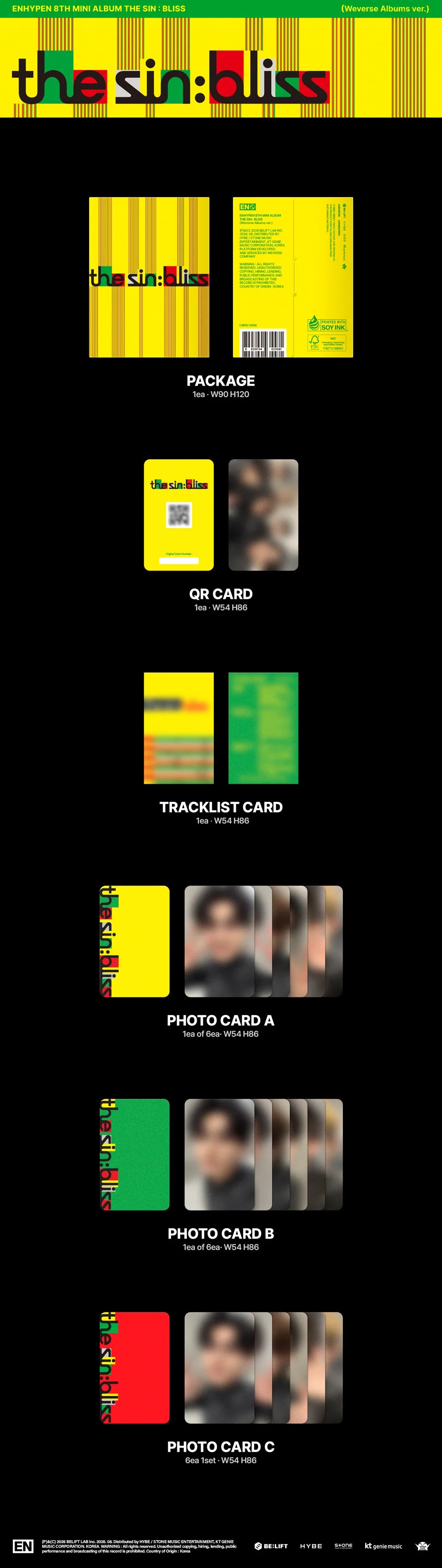ENHYPEN - [THE SIN : BLISS] Weverse Albums Ver