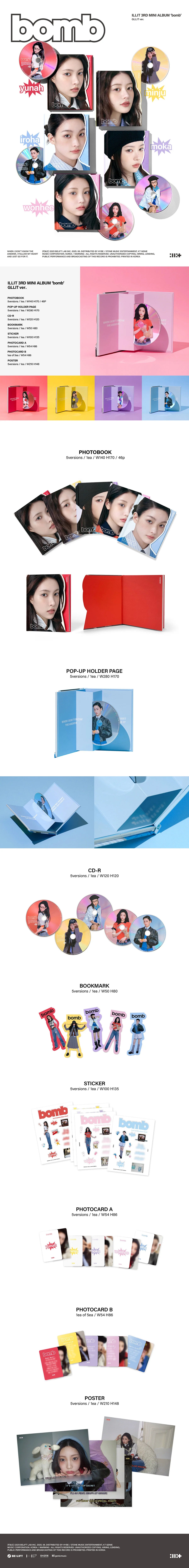 ILLIT - 3rd Mini Album [bomb] GLLIT Ver