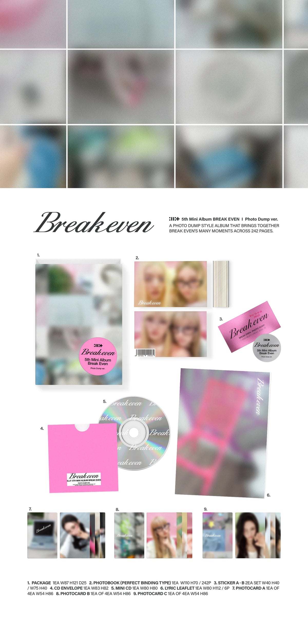 5th Mini Album [BREAK EVEN] Photo Dump Ver