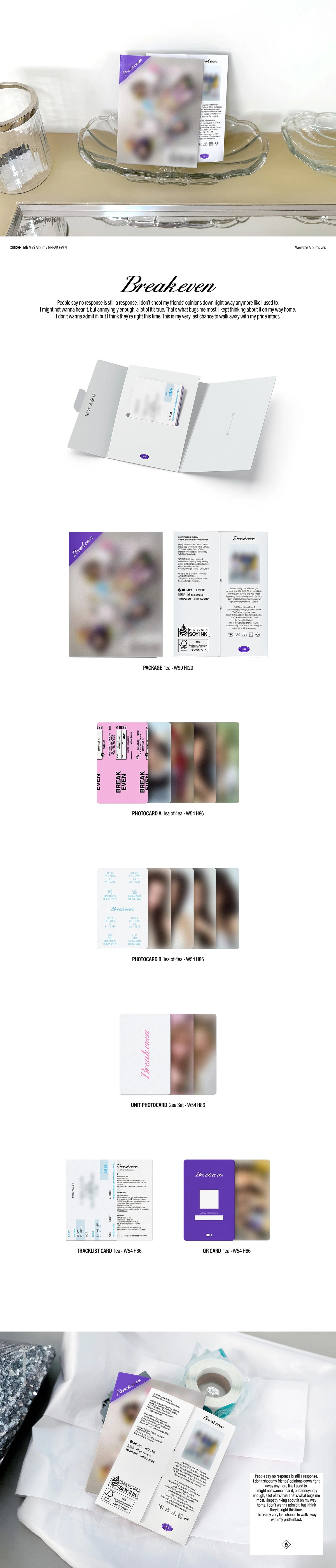 ILLIT - 5th Mini Album [BREAK EVEN] Weverse Albums Ver
