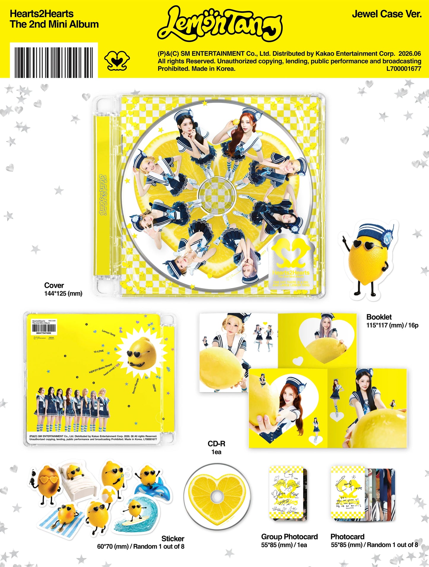 Hearts2Hearts - 2nd Mini Album [Lemon Tang] Jewel Case Ver
