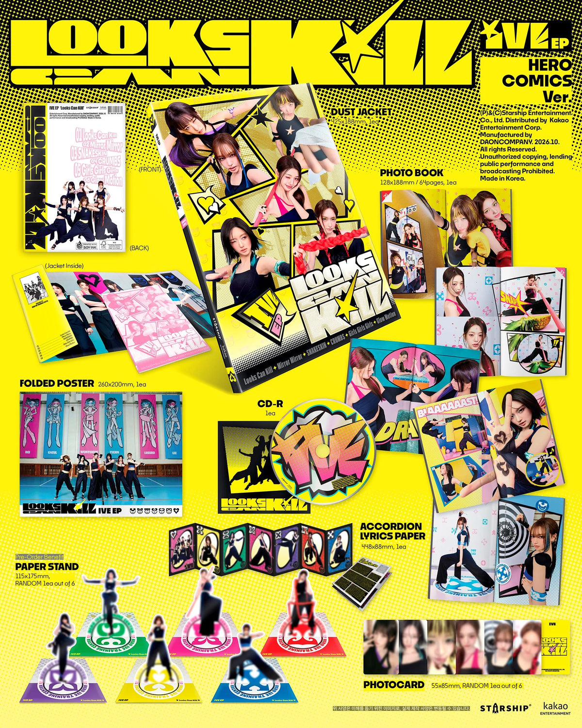 IVE - EP [Looks Can Kill] HERO COMICS Ver.
