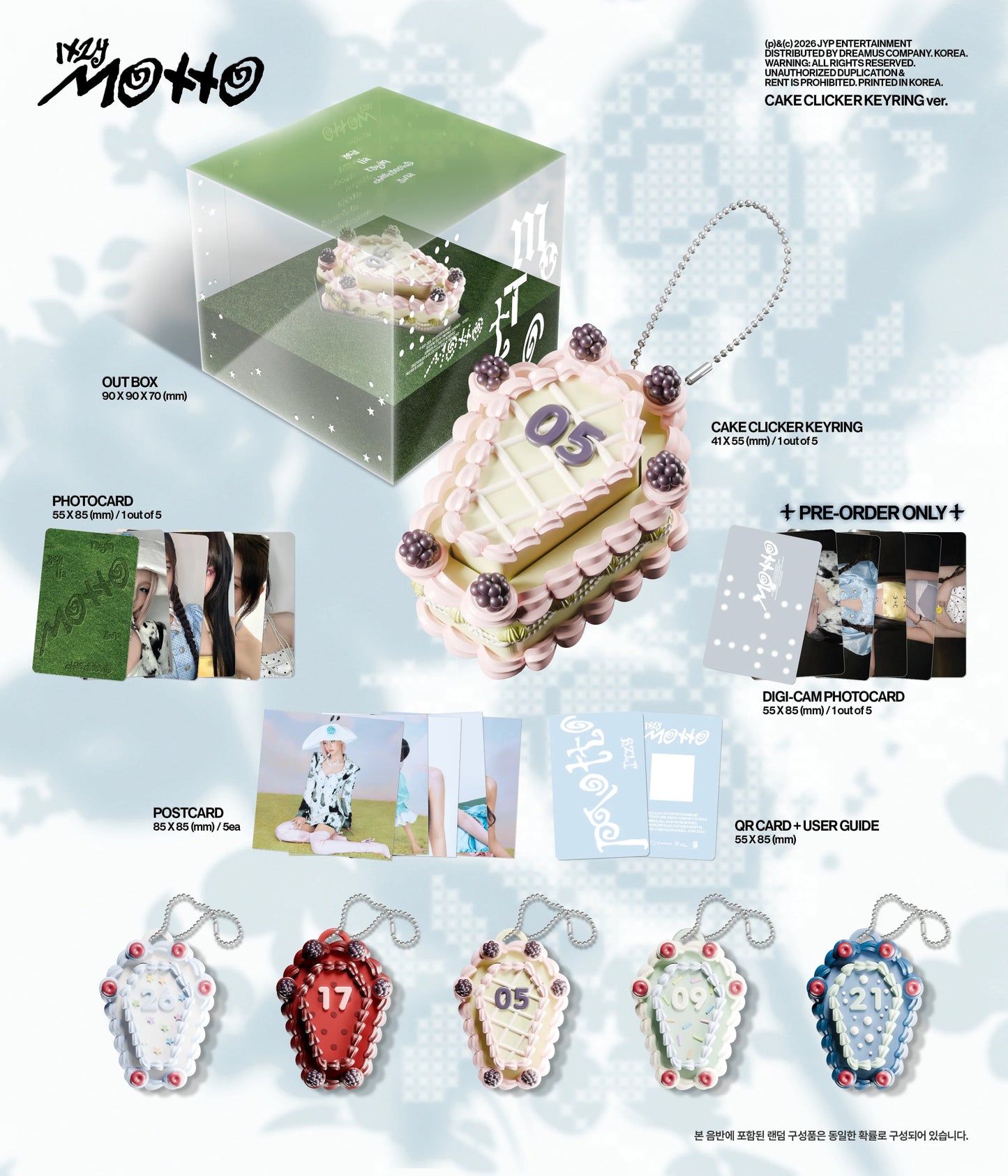 ITZY - [Motto] CAKE CLICKER KEYRING Ver.