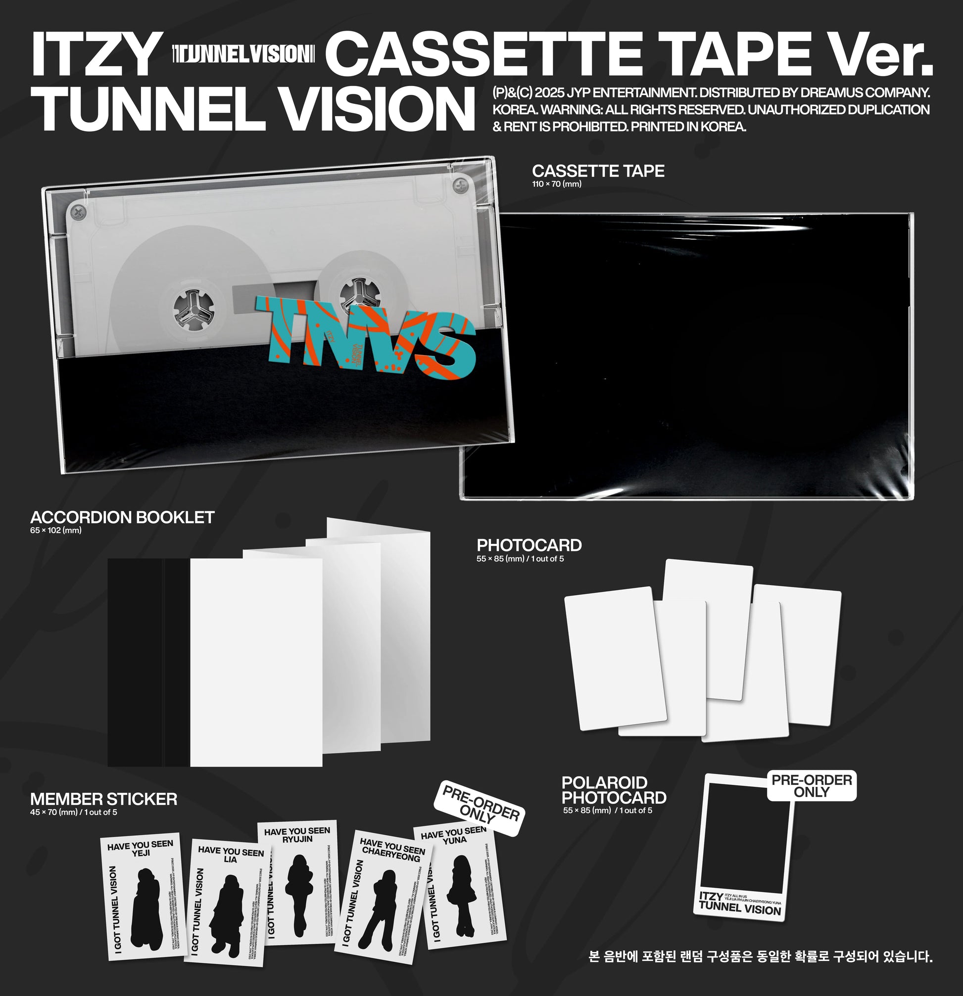 ITZY - [TUNNEL VISION] Cassette Tape Ver AsianStan