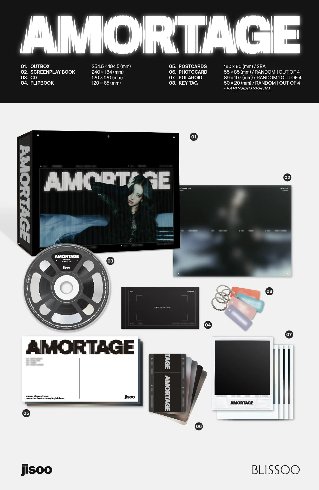 JISOO - Mini Album [AMORTAGE] EXCLUSIVE EDITION (Random Version) AsianStan