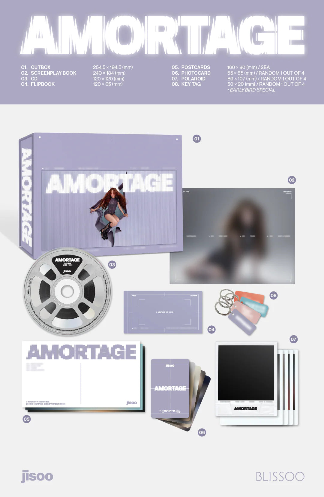 JISOO - Mini Album [AMORTAGE] EXCLUSIVE EDITION (Random Version) AsianStan