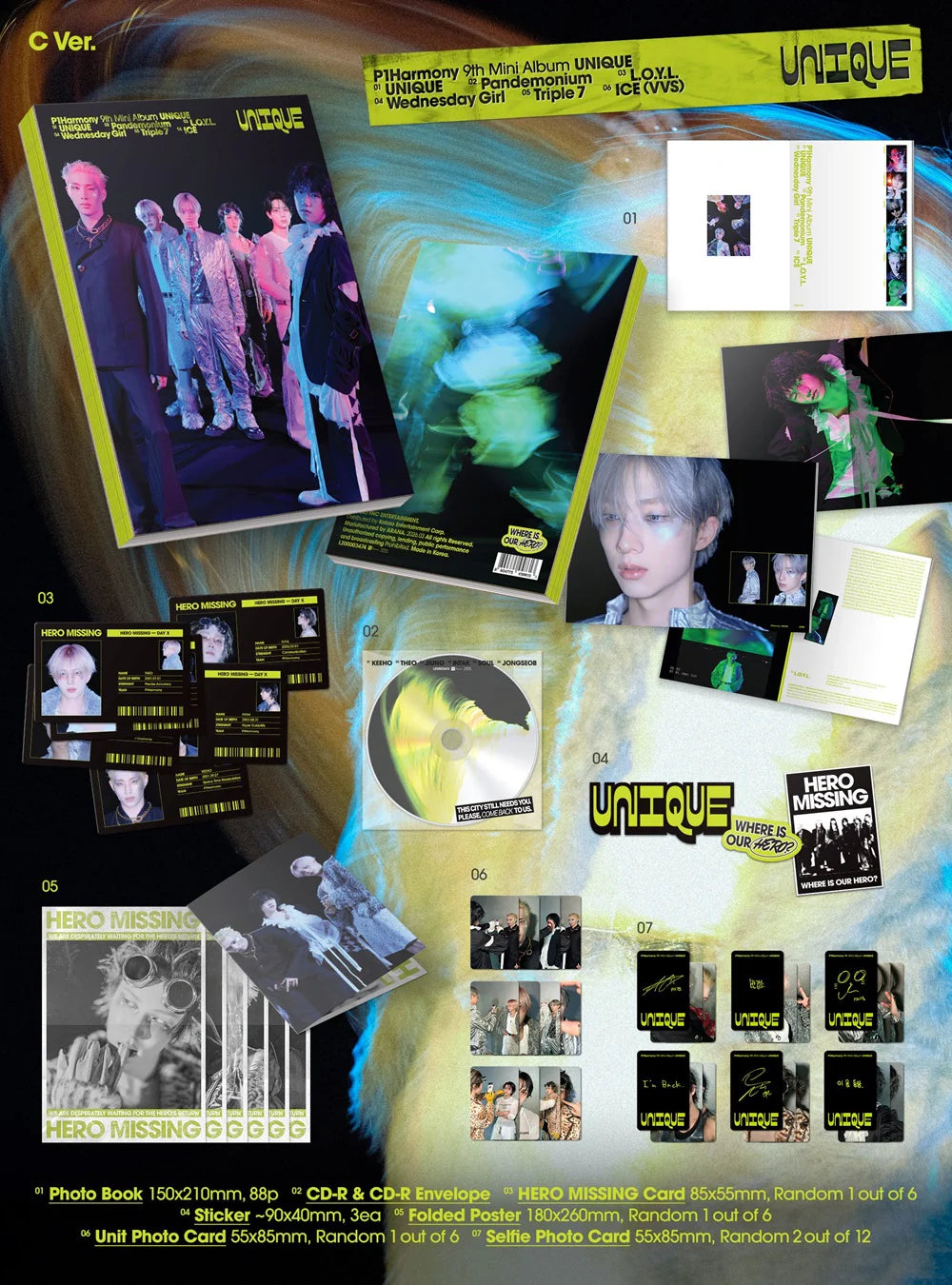P1Harmony - 9th Mini Album [UNIQUE] (Photobook ver)