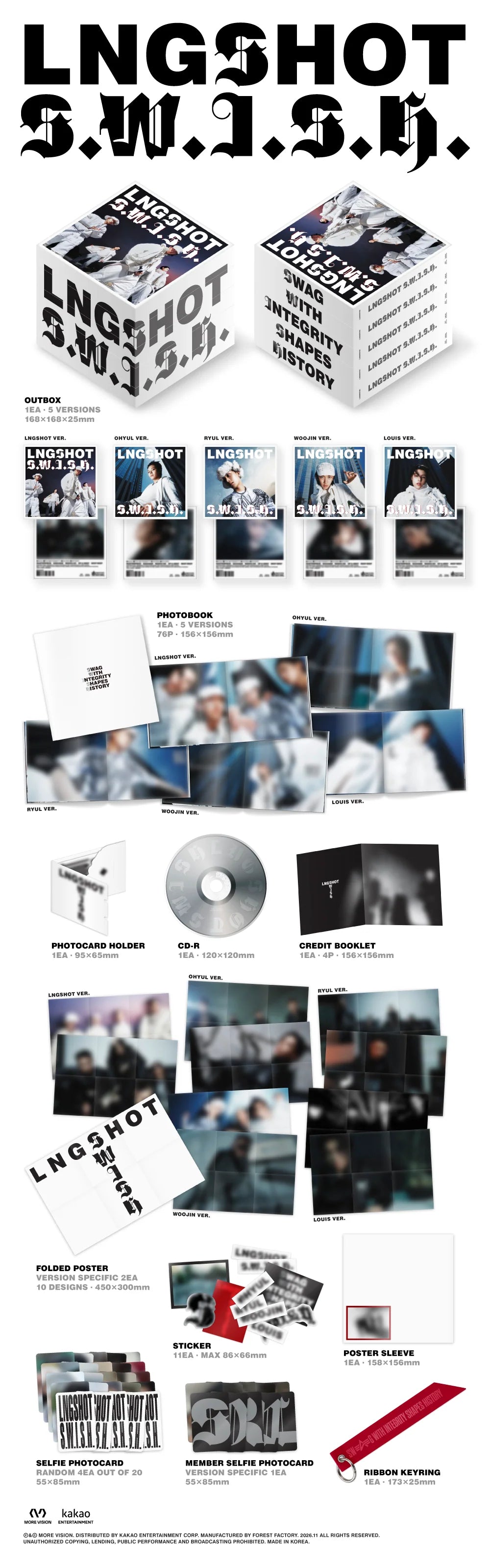 LNGSHOT - EP [S.W.I.S.H.] Standard Ver (Random ver)