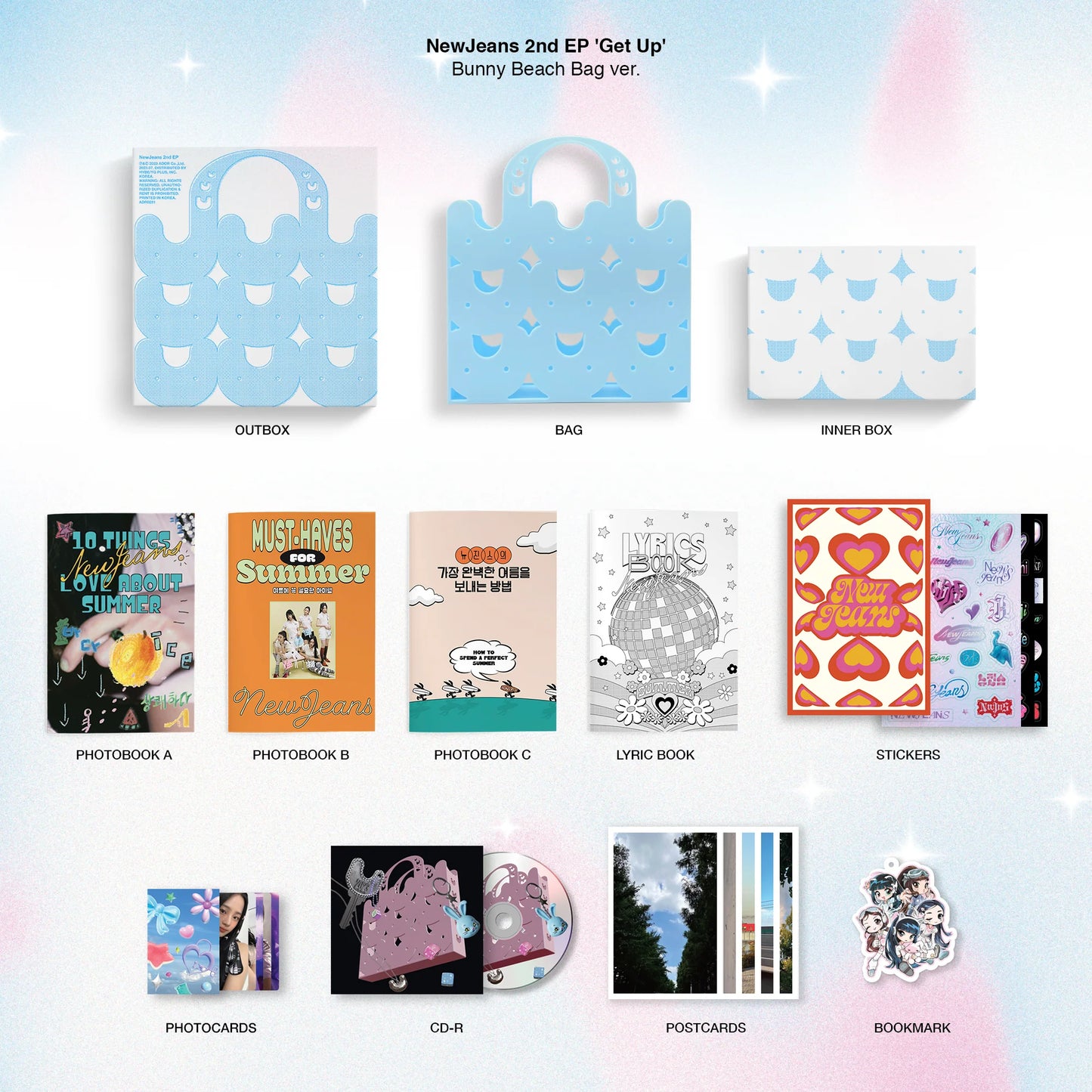 NewJean - 2nd EP [Get Up] Bunny Beach Bag Ver (Random ver)