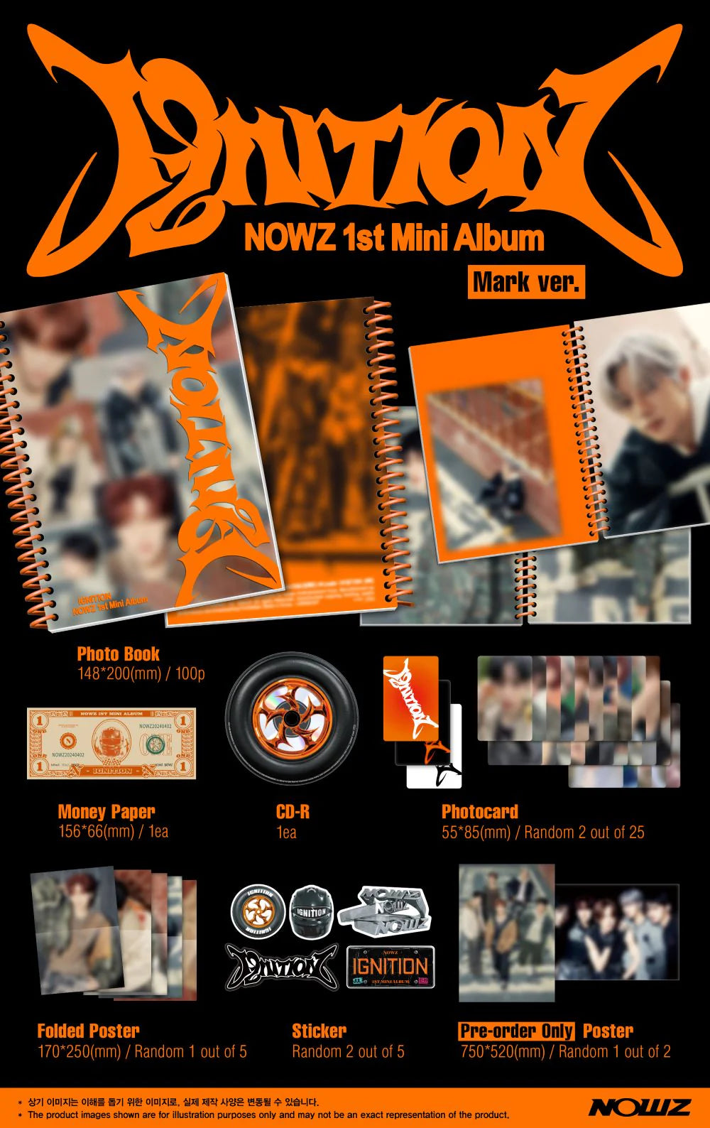 NOWZ - 1st Mini Album [IGNITION] (Random ver)