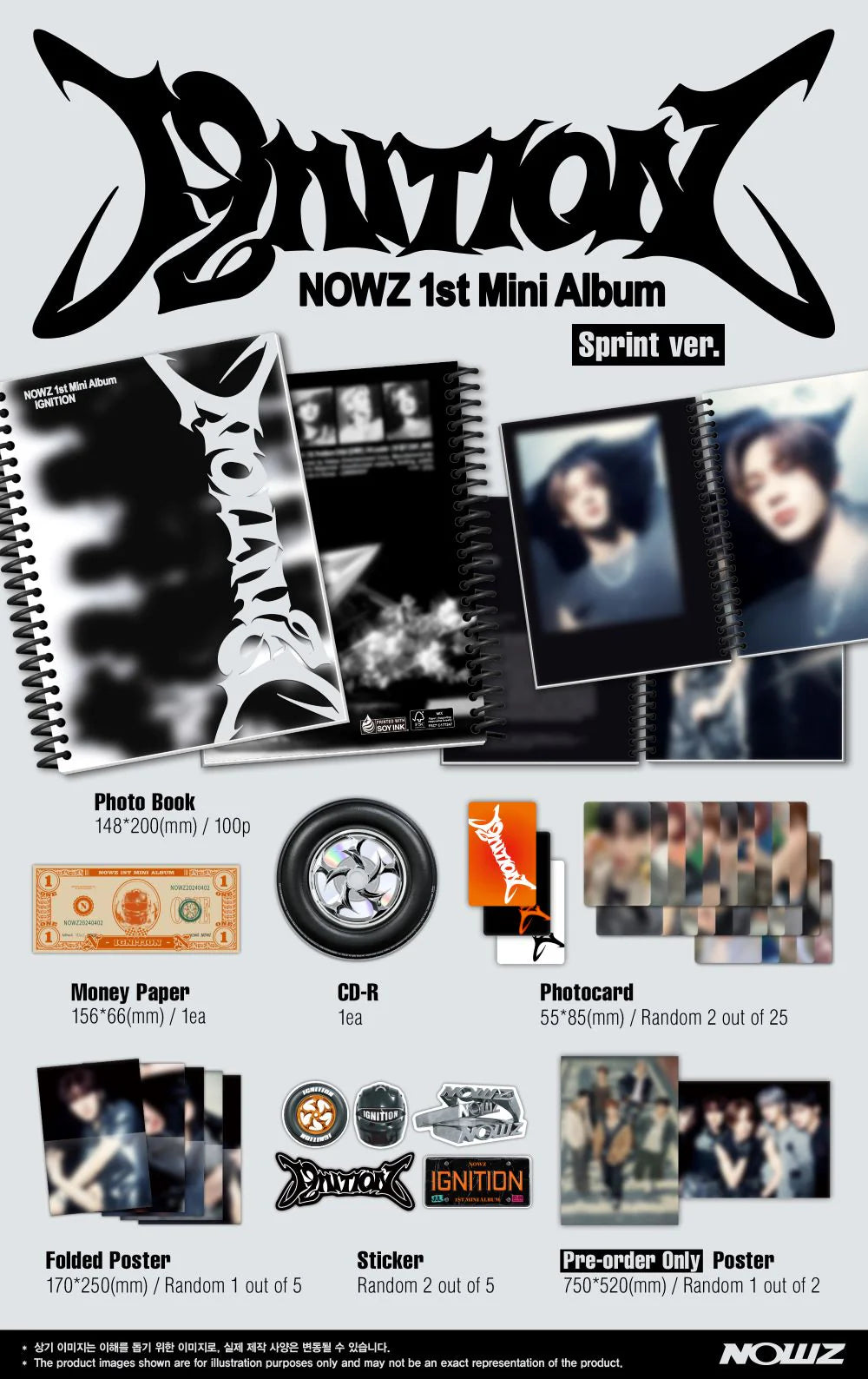 NOWZ - 1st Mini Album [IGNITION] (Random ver)