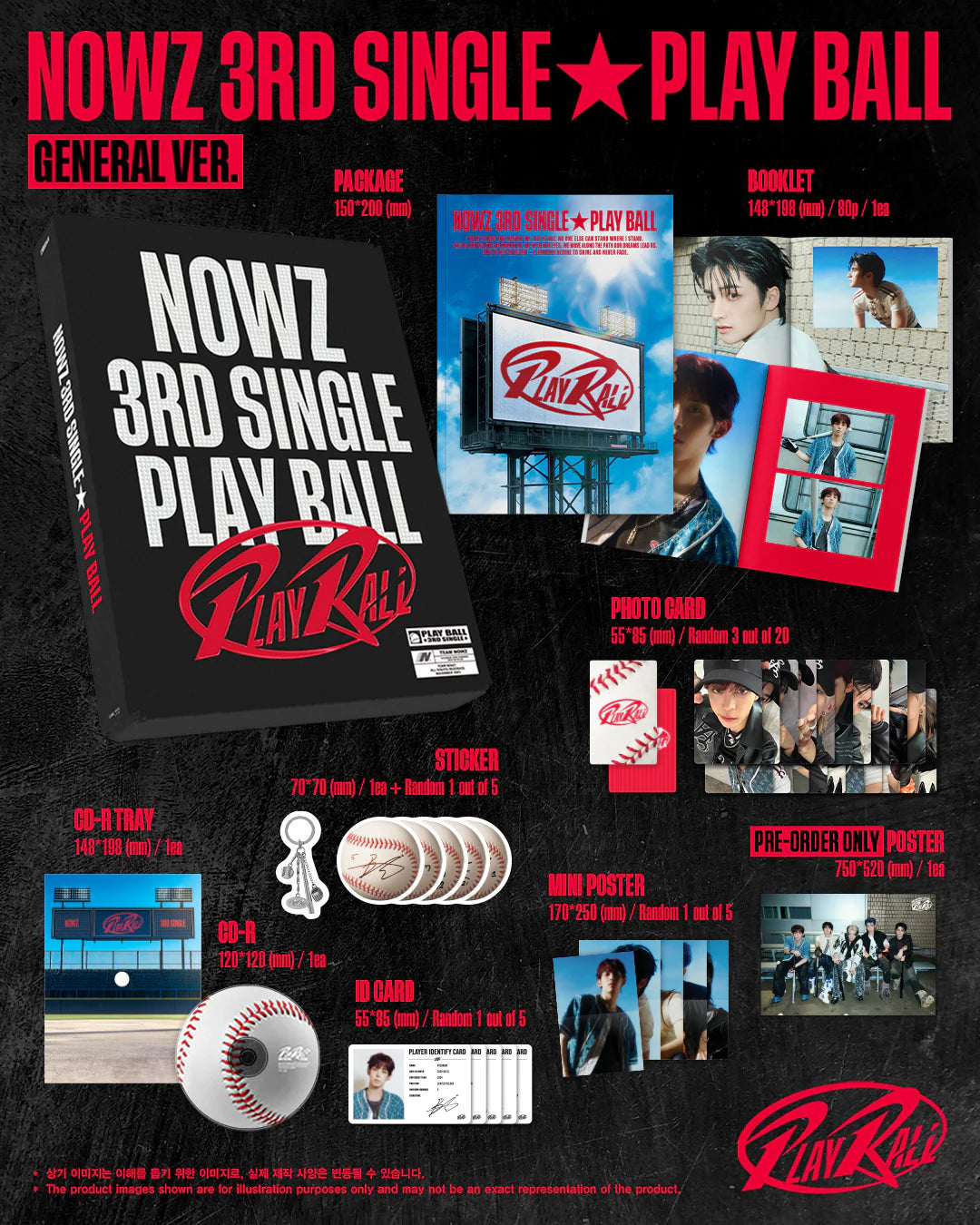 NOWZ - 3rd Single [Play Ball] GENERAL Ver AsianStan