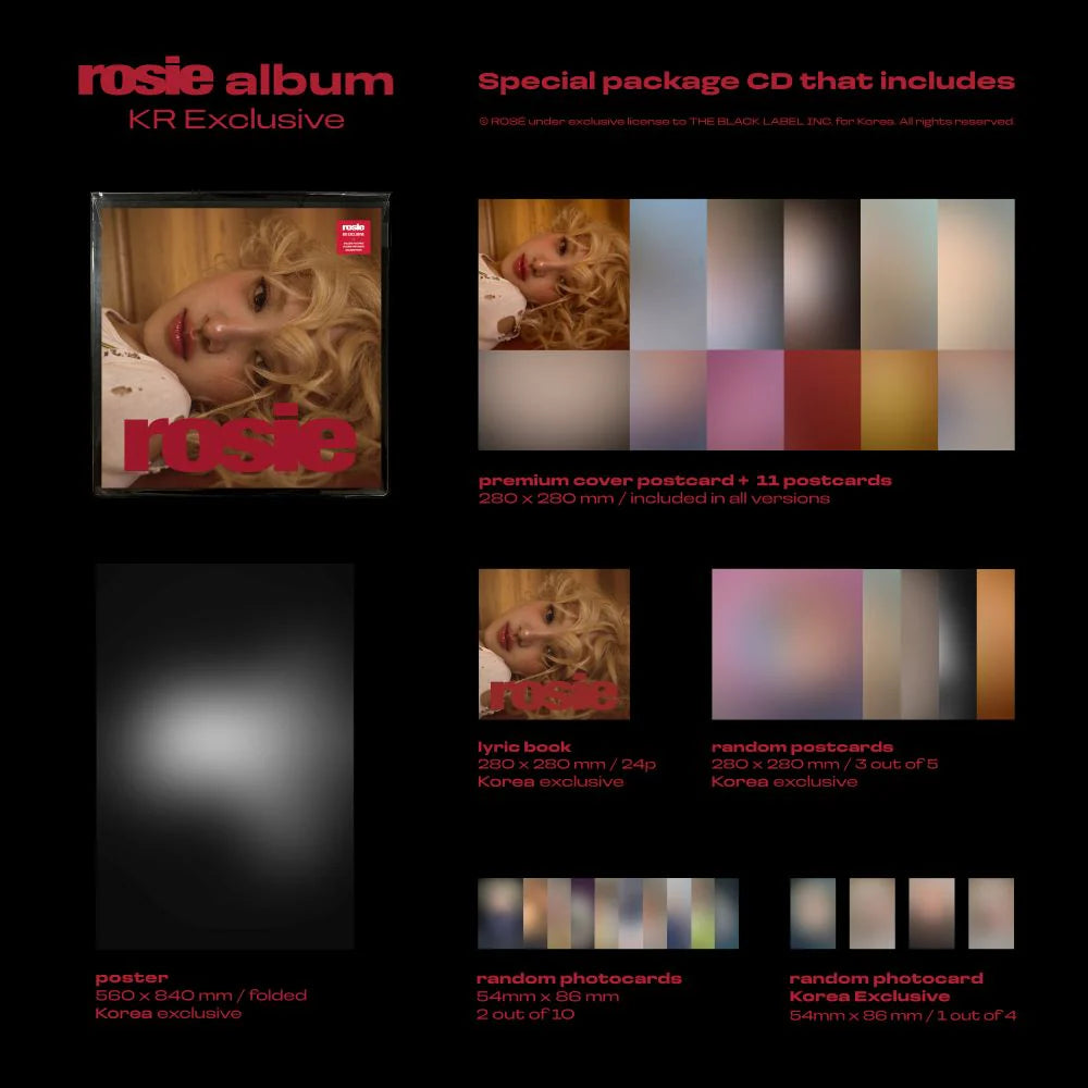 Rosé - 1st Studio Album [rosie] KR Exclusive AsianStan