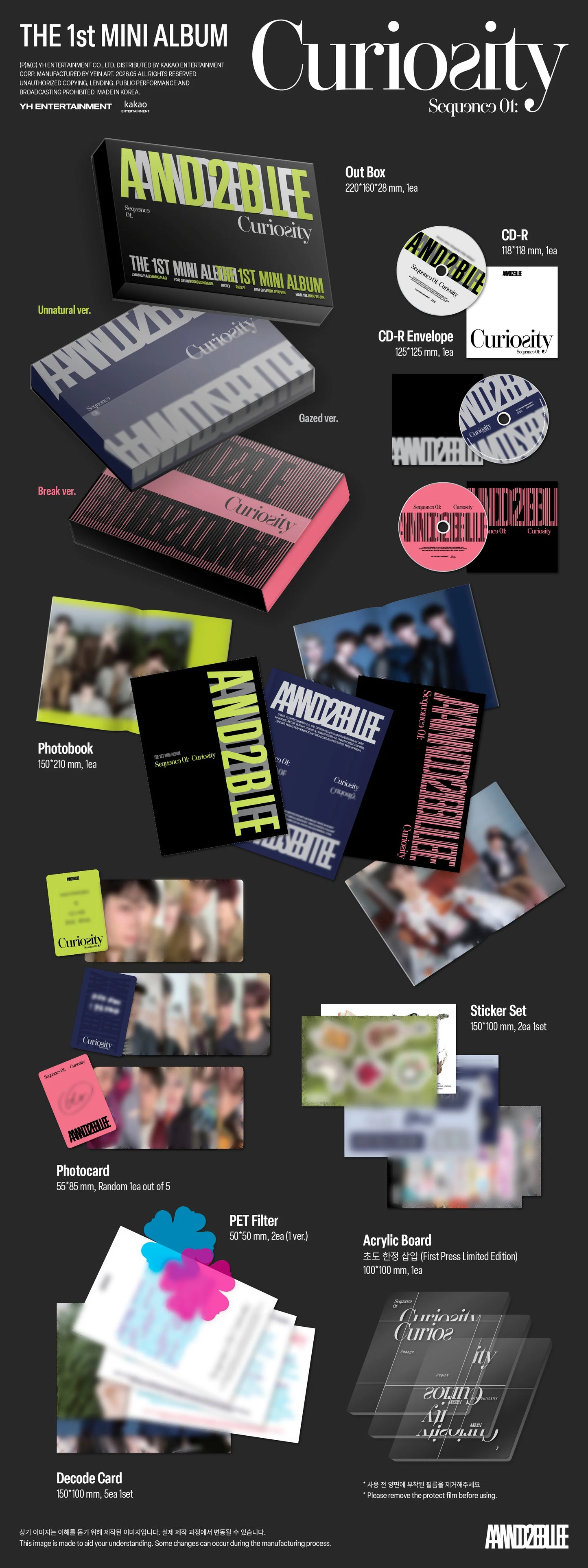 AND2BLE - 1st Mini Album [Sequence 01: Curiosity] Standard ver (Random ver)