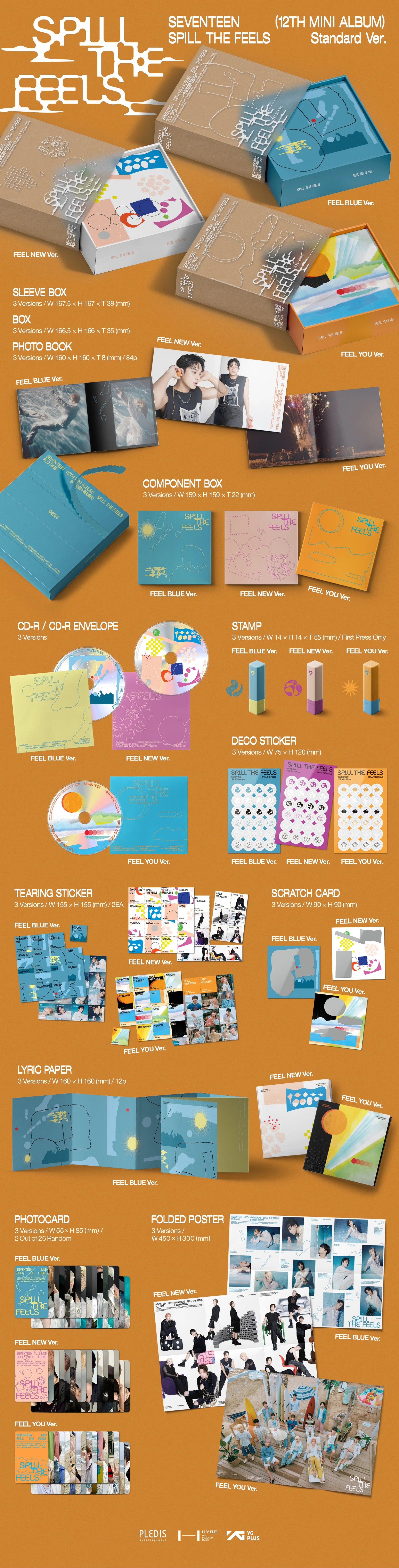 SEVENTEEN -12th Mini Album [SPILL THE FEELS° Standard Ver (Random ver) AsianStan