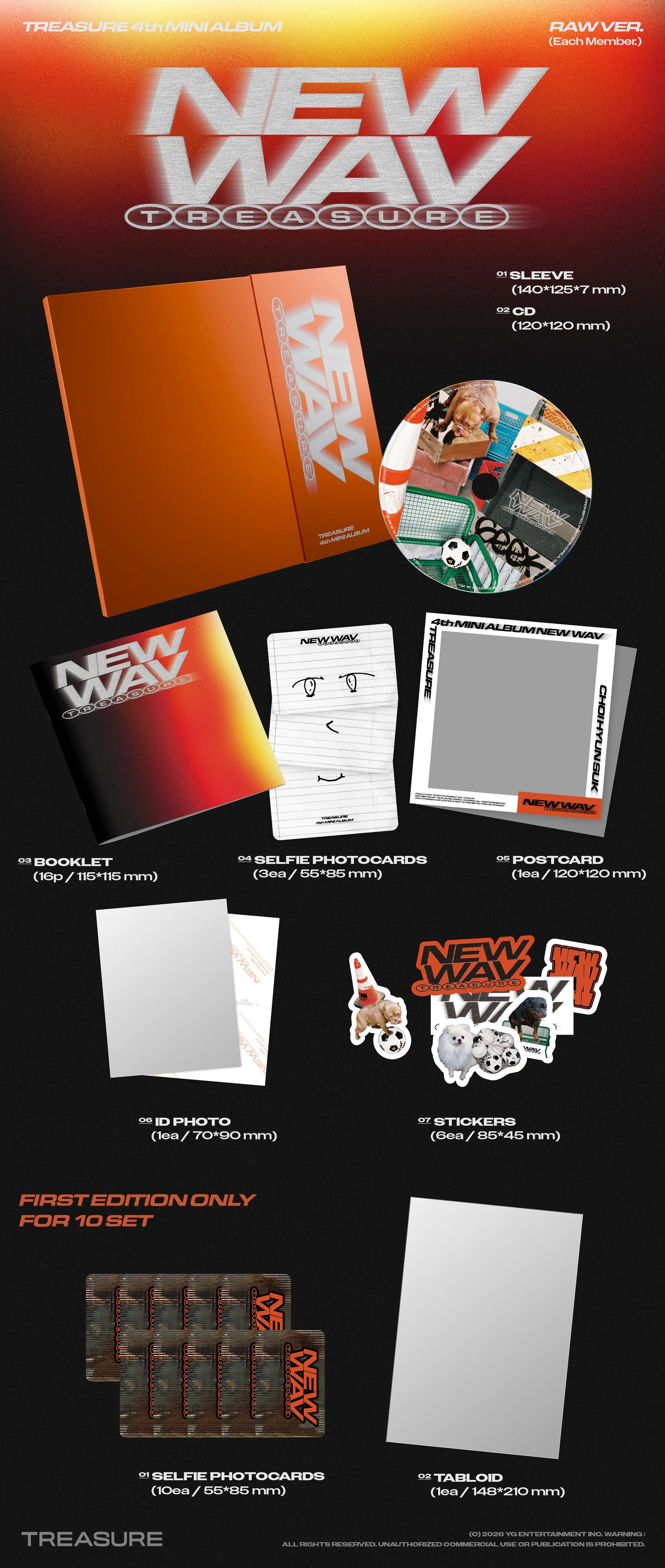 TREASURE - 4th Mini Album [NEW WAV] RAW Ver