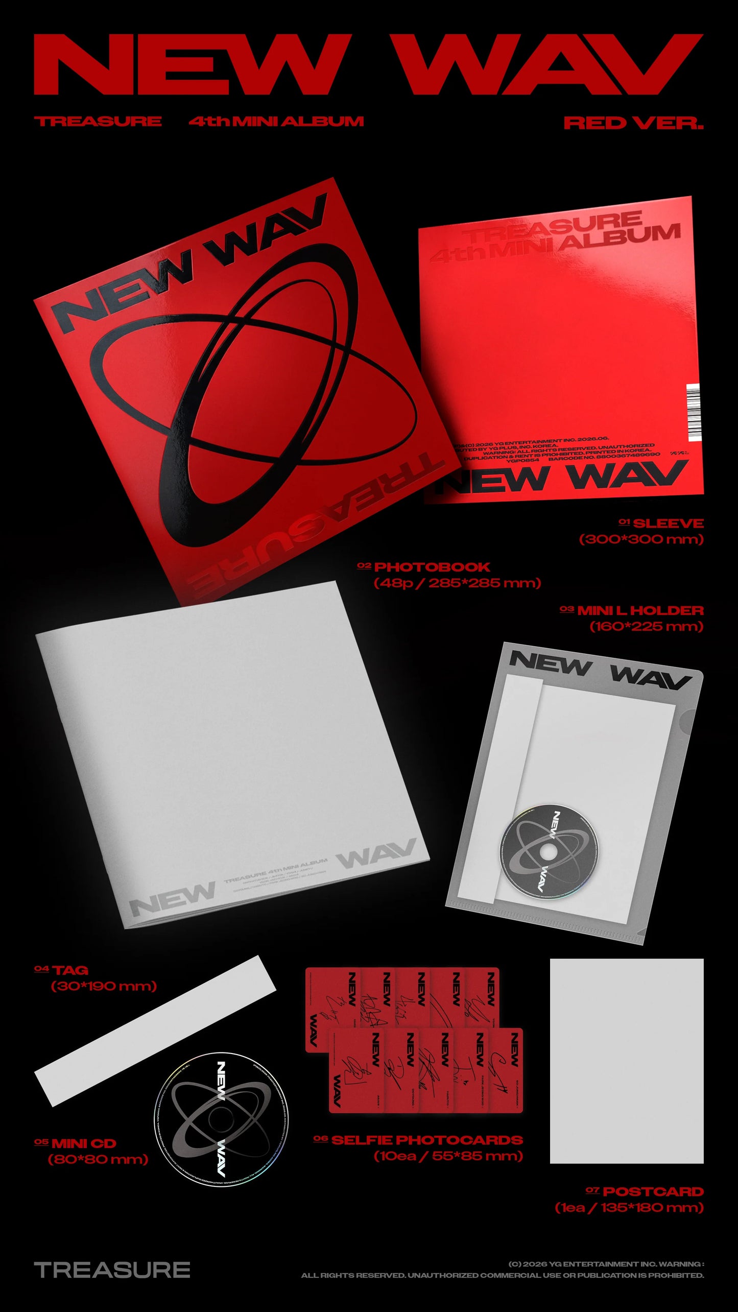TREASURE - 4th Mini Album [NEW WAV] (Random ver)