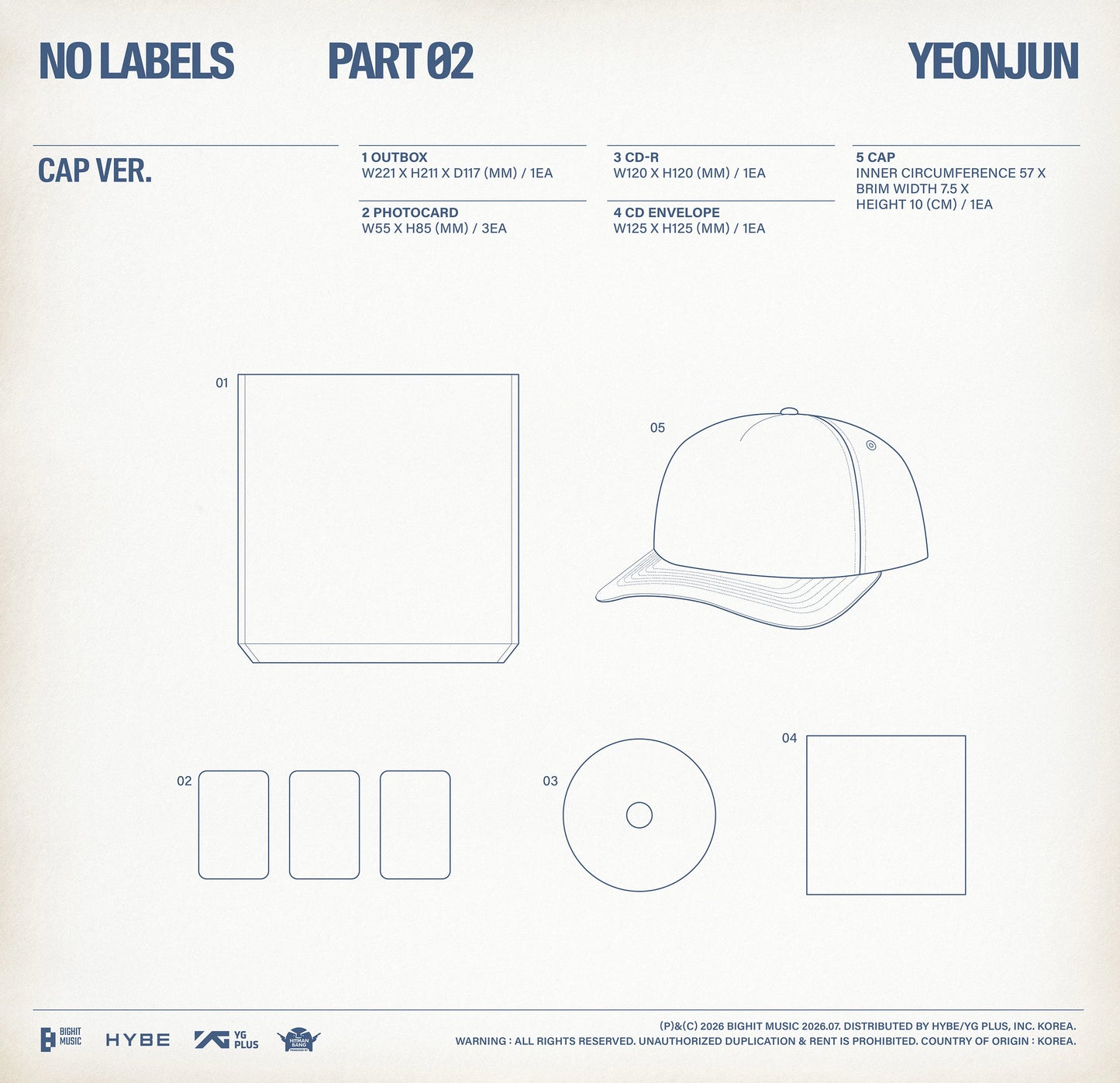 YEONJUN - [NO LABELS: PART 02] Cap Ver.