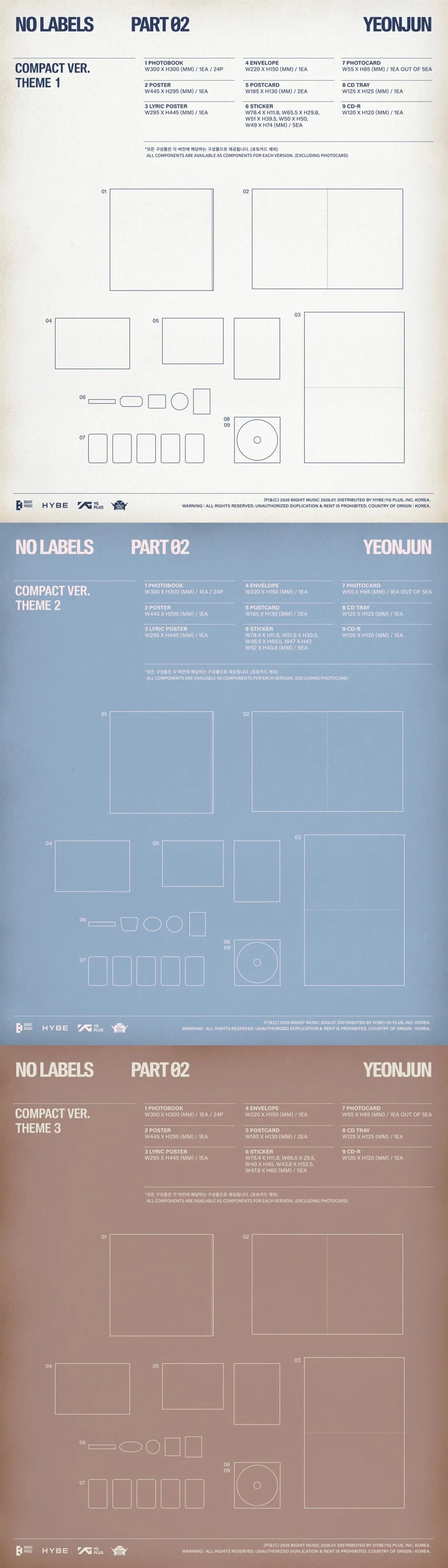 YEONJUN - [NO LABELS: PART 02] Compact Ver (Random ver)
