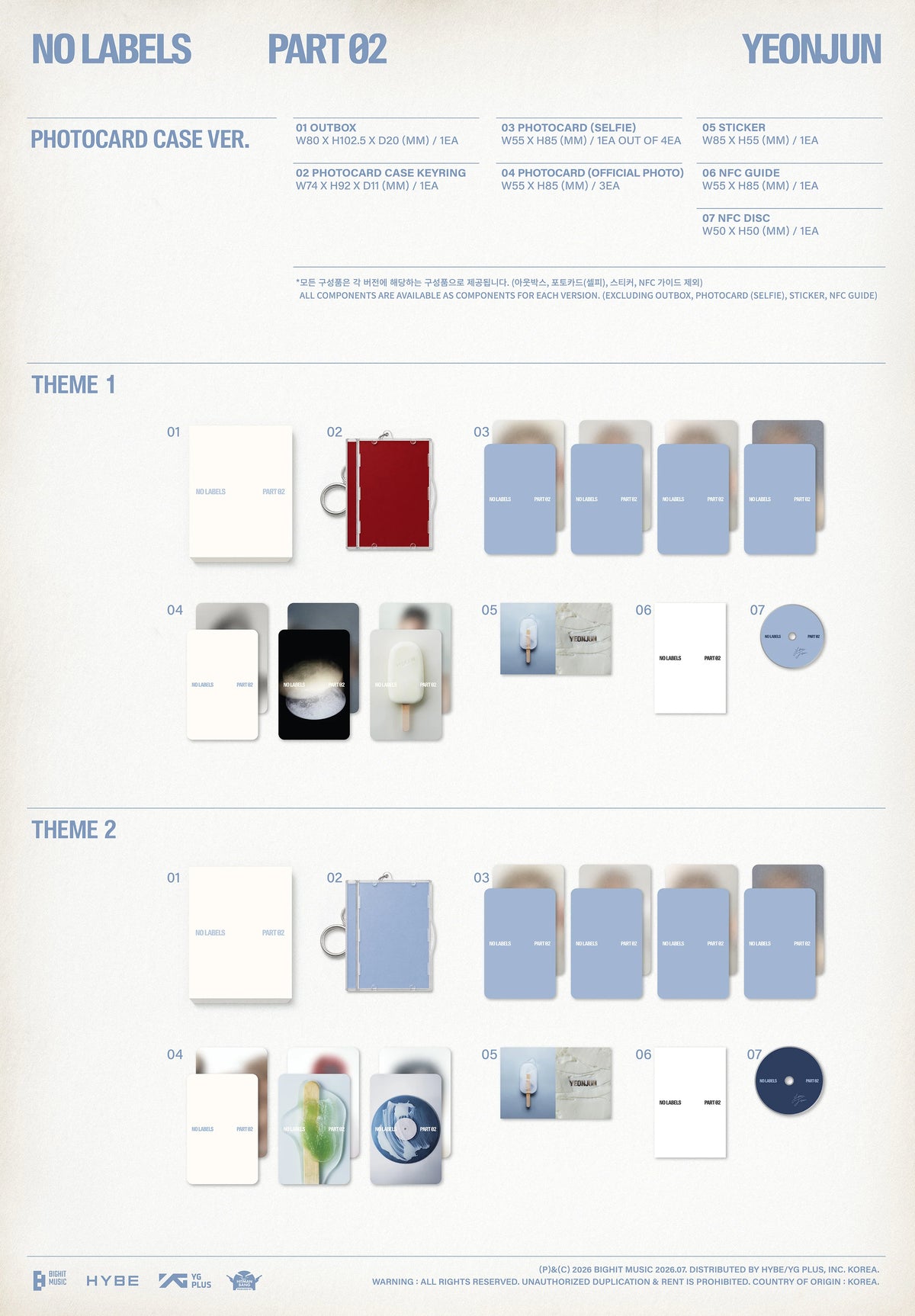 YEONJUN - [NO LABELS: PART 02] Photocard Case Ver (Random ver)