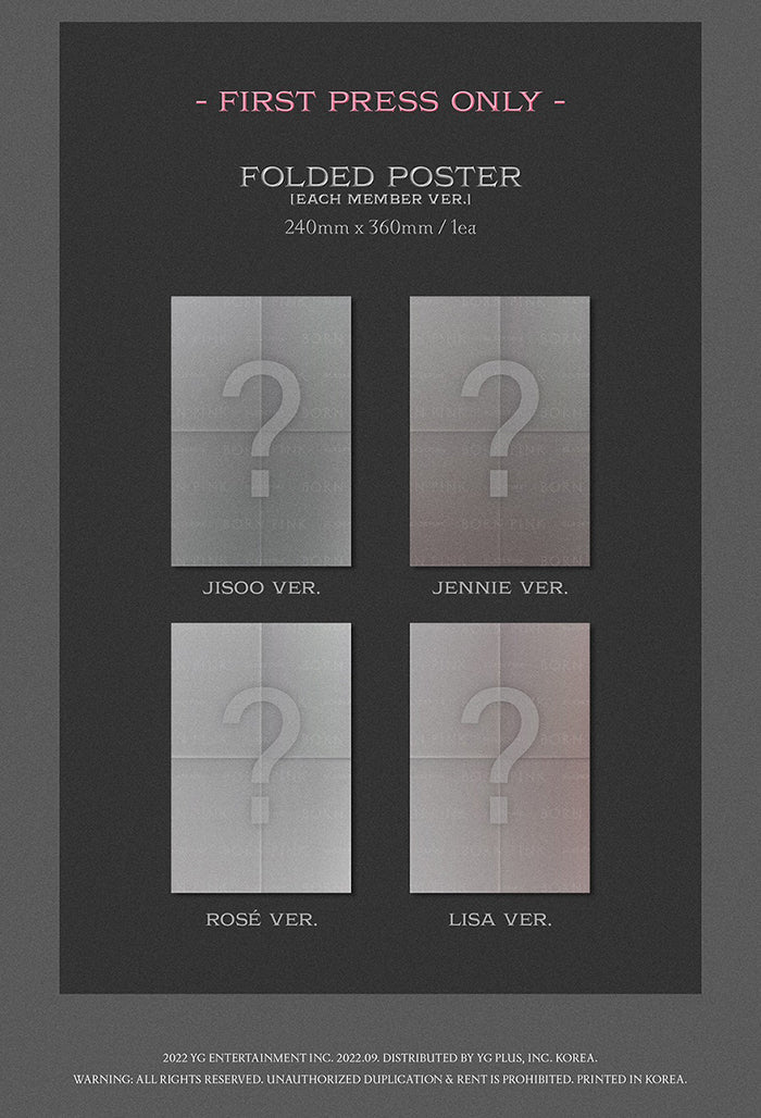 BLACKPINK - 2ND ALBUM [BORN PINK] DIGIPACK Ver (random ver) AsianStan