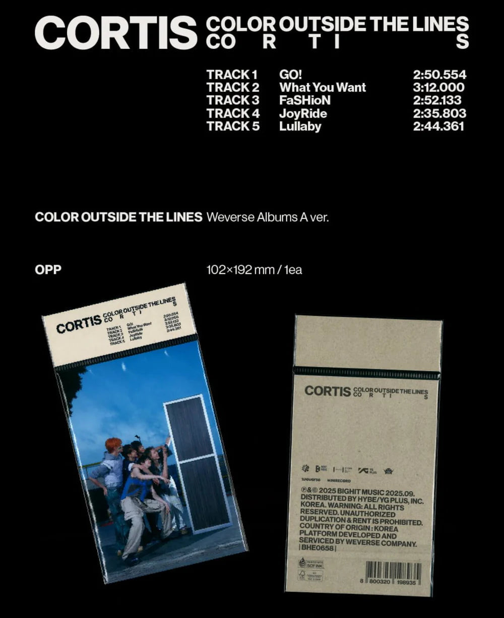 CORTIS - 1st EP [COLOR OUTSIDE THE LINES] Weverse Album random ver AsianStan