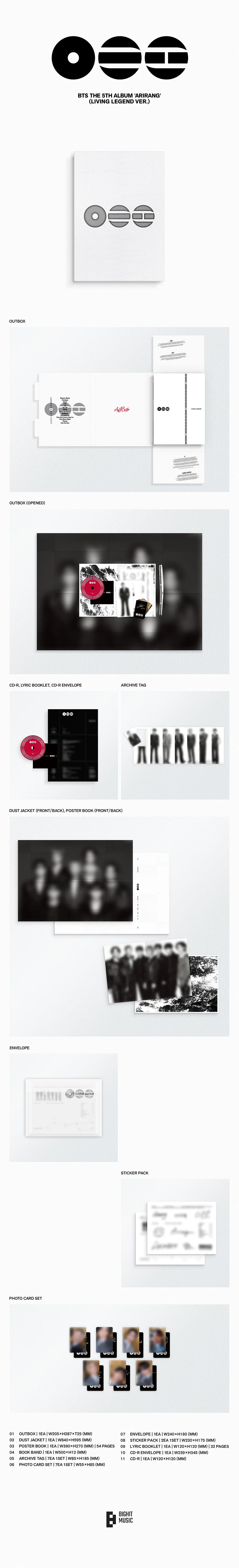 [Précommande] BTS - ARIRANG 5TH ALBUM KTOWN4U GIFT STANDARD SET + LIVING LEGEND VER AsianStan